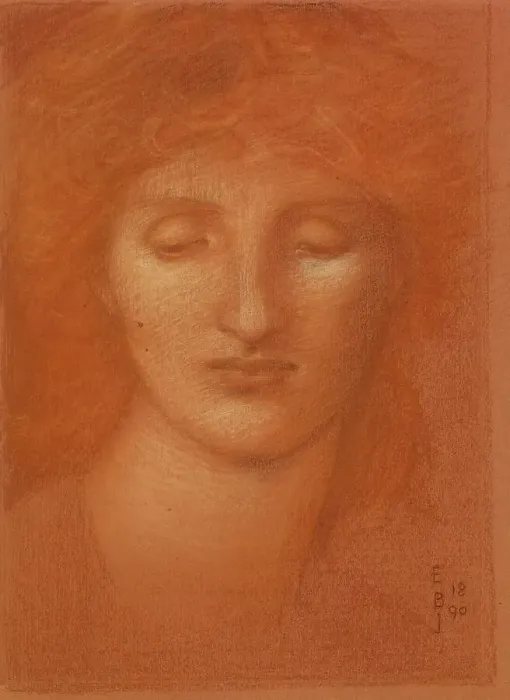 Framed Print : The Star of Bethlehem - Study for the Angel's Head, 1890. Creator: Sir Edward Coley Burne-Jones Framed Print : The Star of Bethlehem - Study for the Angel's Head, 1890. Creator: Sir Edward Coley Burne-Jones