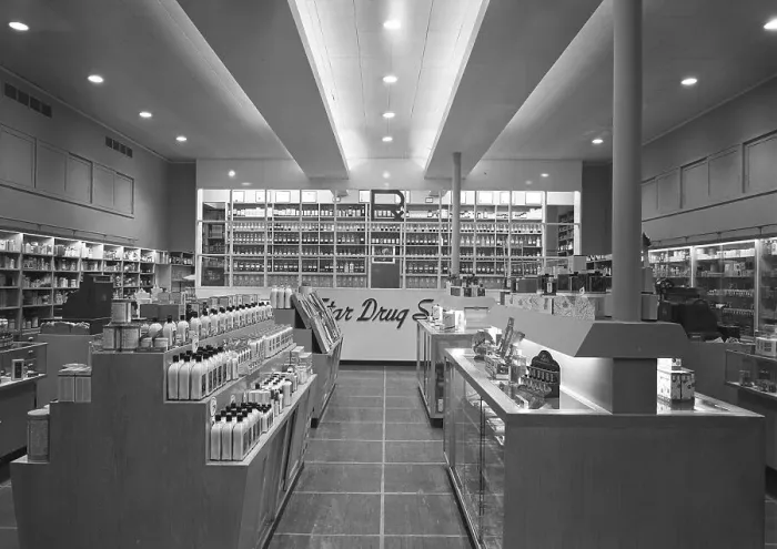 Framed Print : Star Drug, business on Kingsbridge Rd. Bronx, New York, 1946. Creator: Gottscho-Schleisner, Inc Framed Print : Star Drug, business on Kingsbridge Rd. Bronx, New York, 1946. Creator: Gottscho-Schleisner, Inc