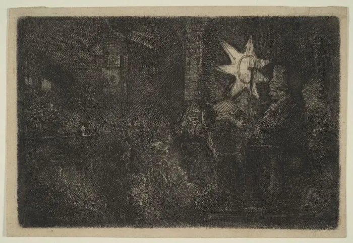 Framed Print : The Star of Kings: A Night Piece, ca. 1651. Creator: Rembrandt Harmensz van Rijn Framed Print : The Star of Kings: A Night Piece, ca. 1651. Creator: Rembrandt Harmensz van Rijn