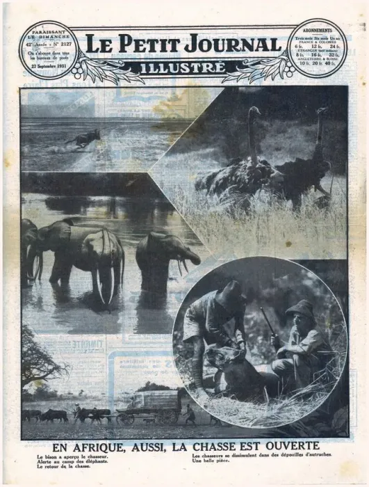 Framed Print : Start of the African hunting season, 1931. Creator: Unknown Framed Print : Start of the African hunting season, 1931. Creator: Unknown