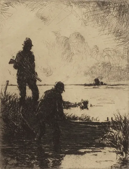 Framed Print : The Start, c1900-1951. Creator: Frank Weston Benson Framed Print : The Start, c1900-1951. Creator: Frank Weston Benson