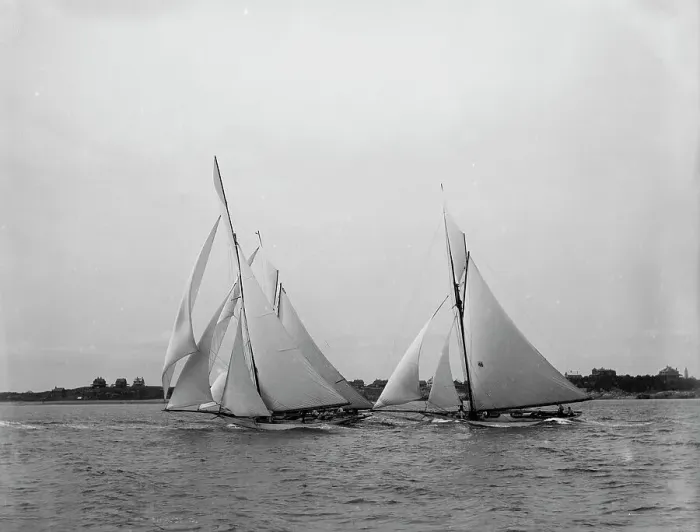 Framed Print : Start, forty footers, August 18, 1890, 1890 August 18. Creator: Unknown Framed Print : Start, forty footers, August 18, 1890, 1890 August 18. Creator: Unknown
