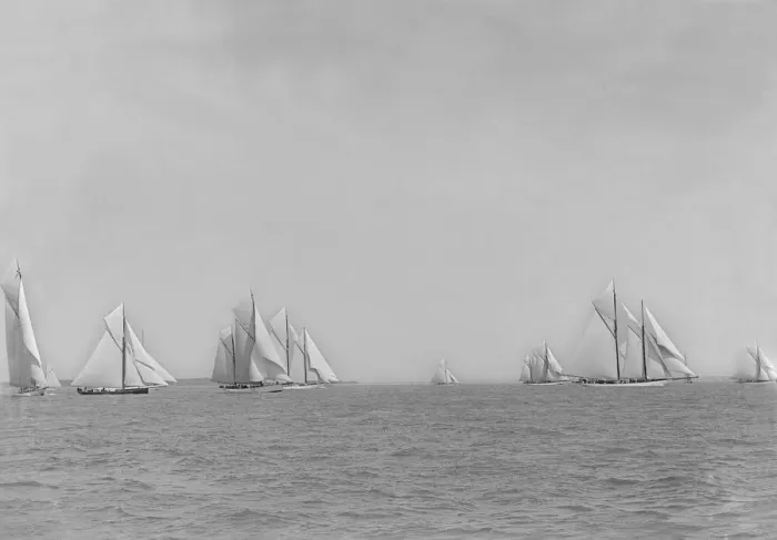 Framed Print : Start for the Kings Cup yacht race, 1909. Creator: Kirk & Sons of Cowes Framed Print : Start for the Kings Cup yacht race, 1909. Creator: Kirk & Sons of Cowes
