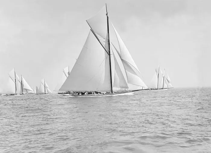 Framed Print : Start for the Kings Cup yacht race. Creator: Kirk & Sons of Cowes Framed Print : Start for the Kings Cup yacht race. Creator: Kirk & Sons of Cowes