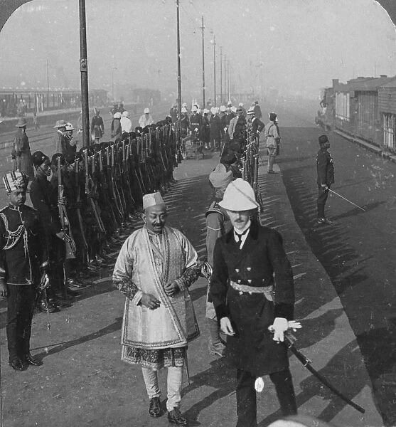 State arrival of the Maharaja of Benares at Delhi, India, 1912. Artist: HD Girdwood