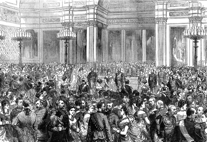 Framed Print : State Ball at Buckingham Palace in honour of the Emperor of Russia, 1874. Creator: Unknown Framed Print : State Ball at Buckingham Palace in honour of the Emperor of Russia, 1874. Creator: Unknown