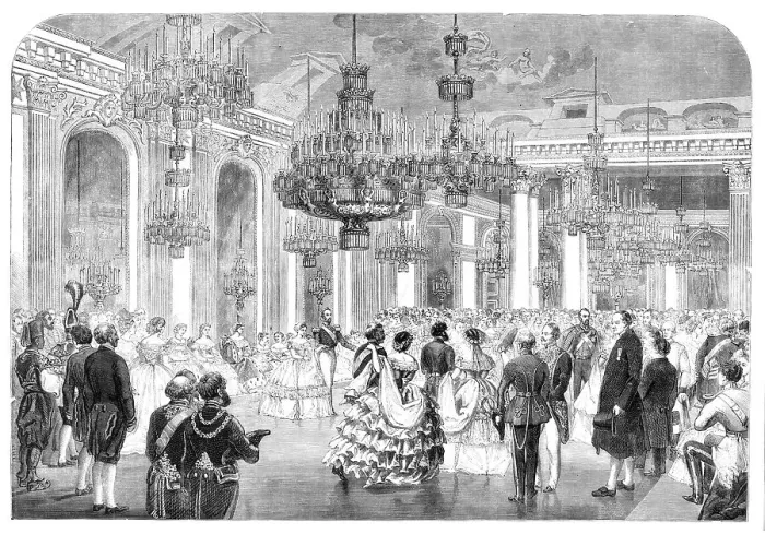 Framed Print : State Ball at Stockholm - from a sketch by our special artist, 1860. Creator: Unknown Framed Print : State Ball at Stockholm - from a sketch by our special artist, 1860. Creator: Unknown