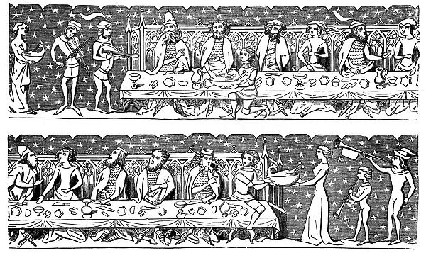 A state banquet, 15th century, (1870)