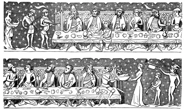 Framed Print : A state banquet, 15th century, (1870) Framed Print : A state banquet, 15th century, (1870)