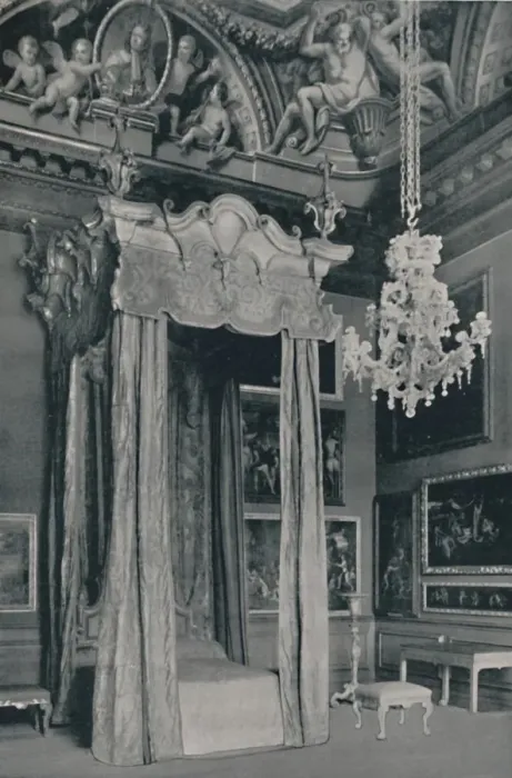 Framed Print : State Bedstead made for George, Prince of Wales, 1927. Artists: Edward F Strange, Unknown Framed Print : State Bedstead made for George, Prince of Wales, 1927. Artists: Edward F Strange, Unknown