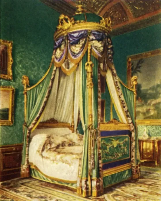 Framed Print : State Bedstead by Georges Jacob, 1938. Creator: Unknown