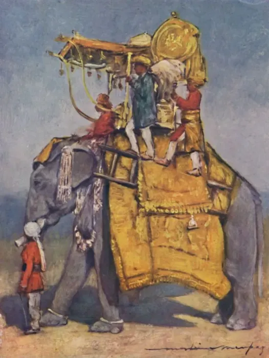 Framed Print : A State Elephant in all its Trappings, 1903. Artist: Mortimer L Menpes