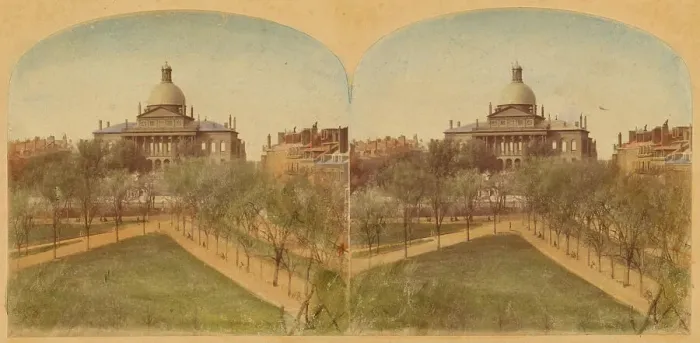 Framed Print : The State House, Boston, U.S. 1859. Creator: William England Framed Print : The State House, Boston, U.S. 1859. Creator: William England