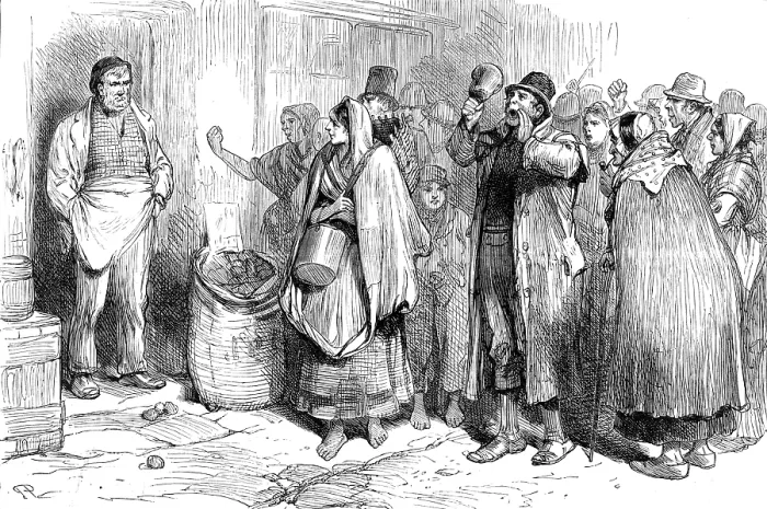 Framed Print : The State of Ireland: 'boycotting' a tradesman, County Mayo, 1881. Creator: Unknown Framed Print : The State of Ireland: 'boycotting' a tradesman, County Mayo, 1881. Creator: Unknown