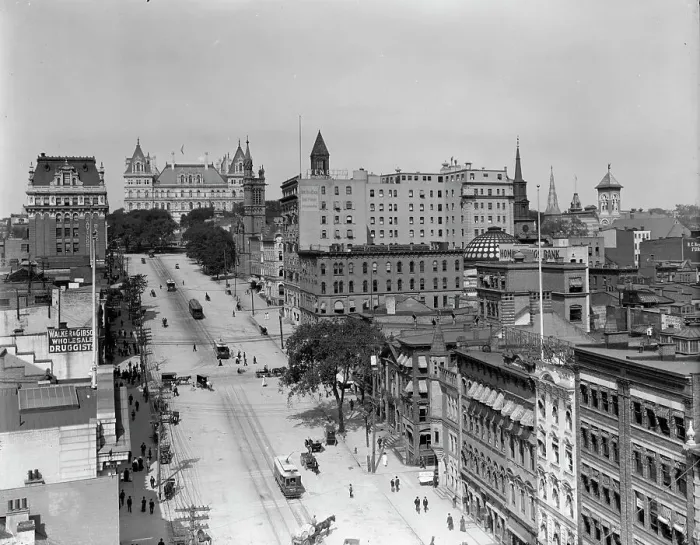 Framed Print : State Street, Albany, N.Y. c1907. Creator: Unknown Framed Print : State Street, Albany, N.Y. c1907. Creator: Unknown