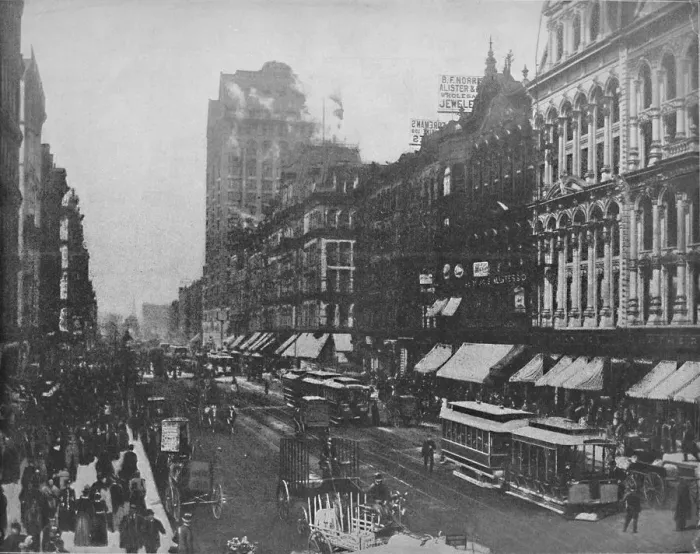 Framed Print : State Street, Chicago, c1897. Creator: Unknown Framed Print : State Street, Chicago, c1897. Creator: Unknown