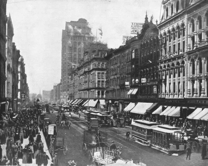 Framed Print : State Street, Chicago, Illinois, USA, c1900. Creator: Unknown