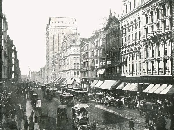 State Street, Chicago, USA, 1895. Creator: W &s Ltd