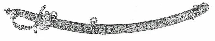 Framed Print : State Sword for the Emperor of Hayti, 1850. Creator: Unknown Framed Print : State Sword for the Emperor of Hayti, 1850. Creator: Unknown