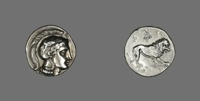 Framed Print : Stater (?) (Coin) Depicting the Goddess Athena, 4th-mid 3rd century BCE. Creator: Unknown Framed Print : Stater (?) (Coin) Depicting the Goddess Athena, 4th-mid 3rd century BCE. Creator: Unknown