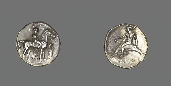 Stater (Coin) Depicting a Horseman, probably 380-345 BCE. Creator: Unknown