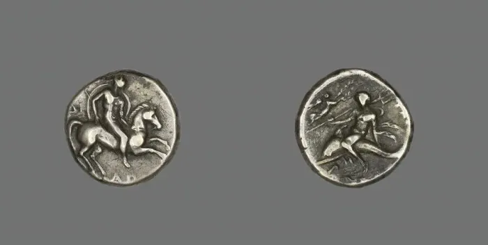 Framed Print : Stater (Coin) Depicting Horseman, 272-235 BCE. Creator: Unknown Framed Print : Stater (Coin) Depicting Horseman, 272-235 BCE. Creator: Unknown