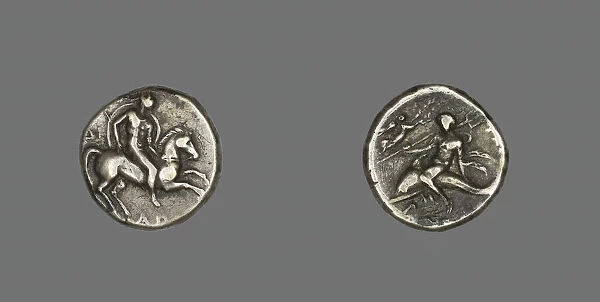Stater (Coin) Depicting Horseman, 272-235 BCE. Creator: Unknown