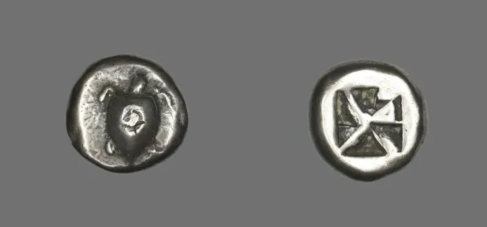Framed Print : Stater (Coin) Depicting a Sea Turtle, 650-600 BCE. Creator: Unknown Framed Print : Stater (Coin) Depicting a Sea Turtle, 650-600 BCE. Creator: Unknown