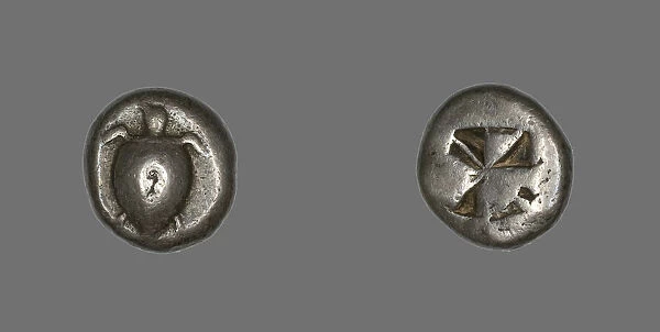 Stater (Coin) Depicting a Sea Turtle, 650-600 BCE. Creator: Unknown