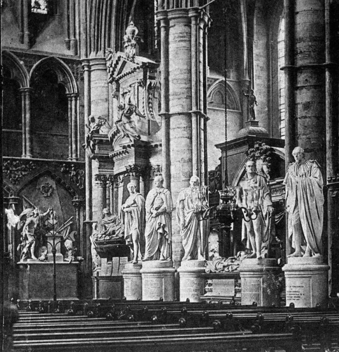 Framed Print : Statesmans Corner, Westminster Abbey, London, early 20th century Framed Print : Statesmans Corner, Westminster Abbey, London, early 20th century