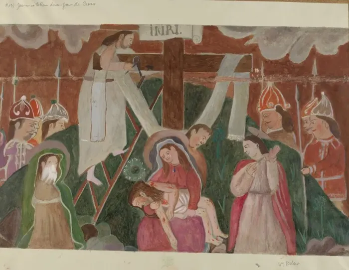 Framed Print : Station of the Cross No. 13: Jesus is Taken Down from the Cross, c. 1936 Framed Print : Station of the Cross No. 13: Jesus is Taken Down from the Cross, c. 1936
