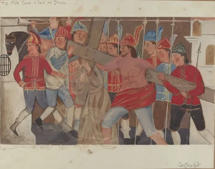 Framed Print : Station of the Cross No. 2: The Cross is Laid on Jesus, c. 1936 Framed Print : Station of the Cross No. 2: The Cross is Laid on Jesus, c. 1936