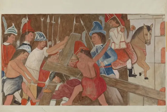 Framed Print : Station of The Cross No. 3: Jesus Falls the First Time, c. 1936 Framed Print : Station of The Cross No. 3: Jesus Falls the First Time, c. 1936
