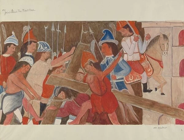 Station of the Cross No. 3: 'Jesus Falls the First Time', c. 1936