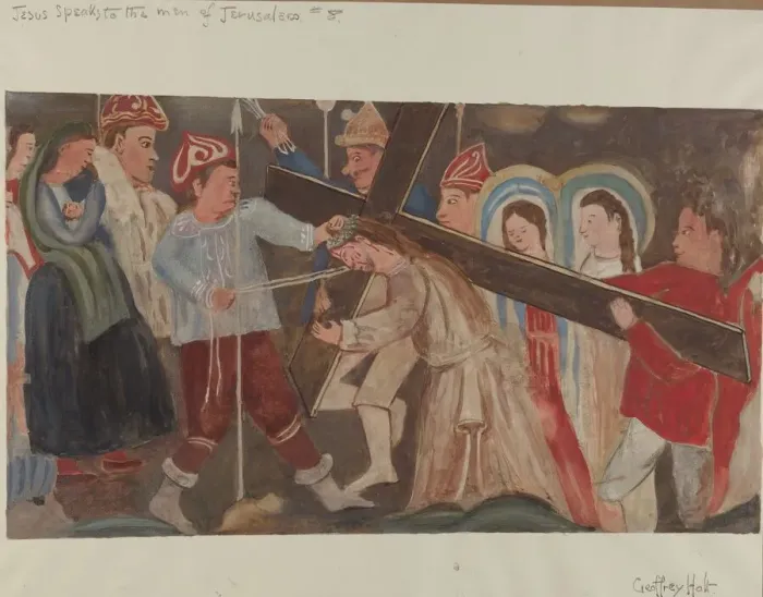 Framed Print : Station of the Cross No. 8: Jesus Speaks to the Women of Jerusalem, c. 1936 Framed Print : Station of the Cross No. 8: Jesus Speaks to the Women of Jerusalem, c. 1936