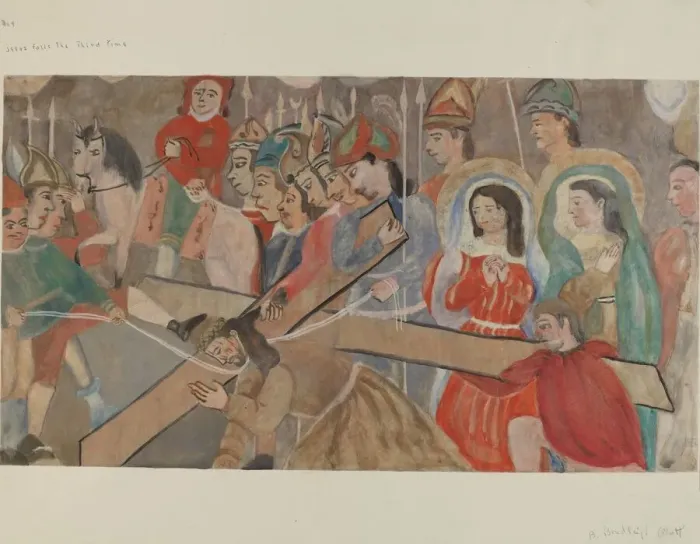 Framed Print : Station of the Cross No. 9: Jesus Falls the Third Time, c. 1936 Framed Print : Station of the Cross No. 9: Jesus Falls the Third Time, c. 1936