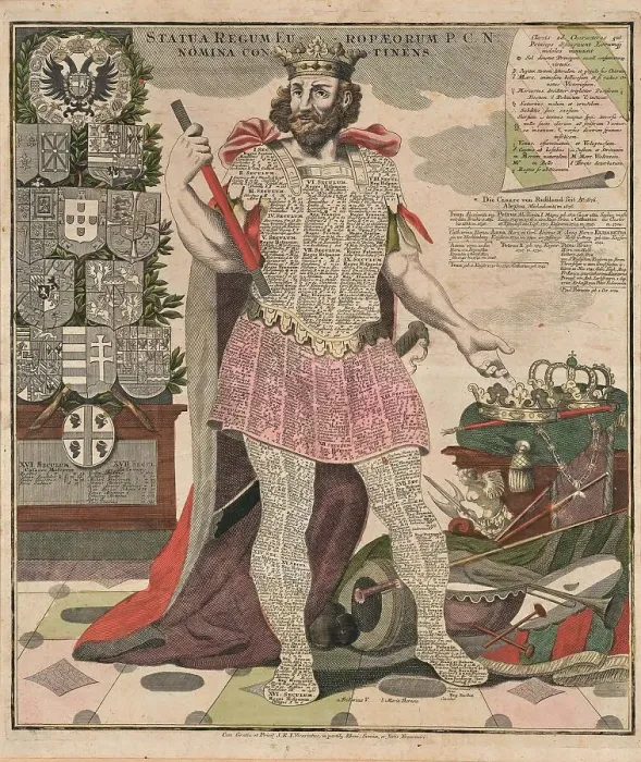 Framed Print : Statua Regum Europaeorum P. C. N. Nomina Continens, c1730. Creator: Seutter; Matthaeus (1678-1757) Framed Print : Statua Regum Europaeorum P. C. N. Nomina Continens, c1730. Creator: Seutter; Matthaeus (1678-1757)