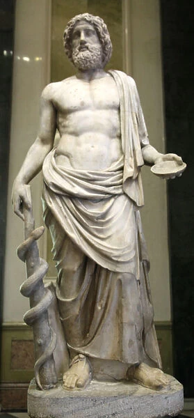 Statue of Asklepios, Greek God of Healing, early 2nd century