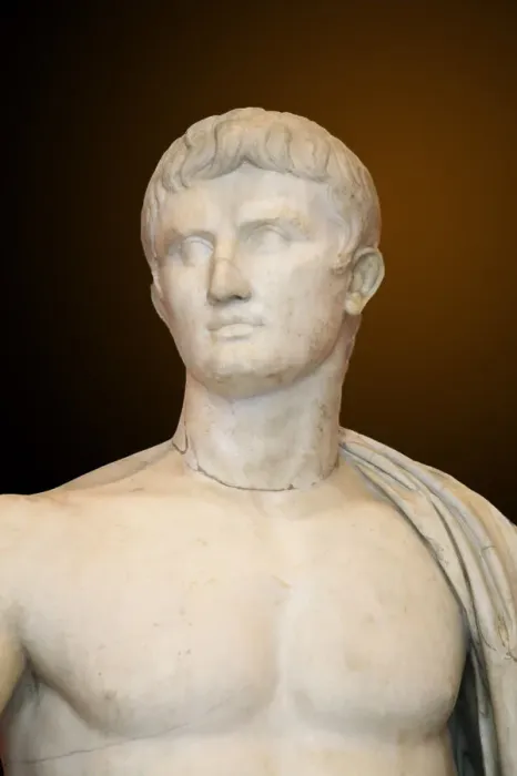 Framed Print : Statue of Augustus as Jupiter, first half of 1st century BC Framed Print : Statue of Augustus as Jupiter, first half of 1st century BC