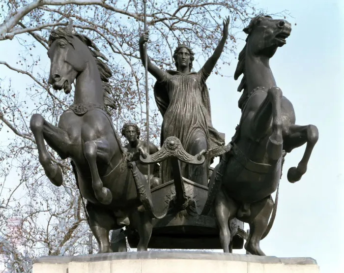 Framed Print : Statue of Boadicea, Thames Embankment, London