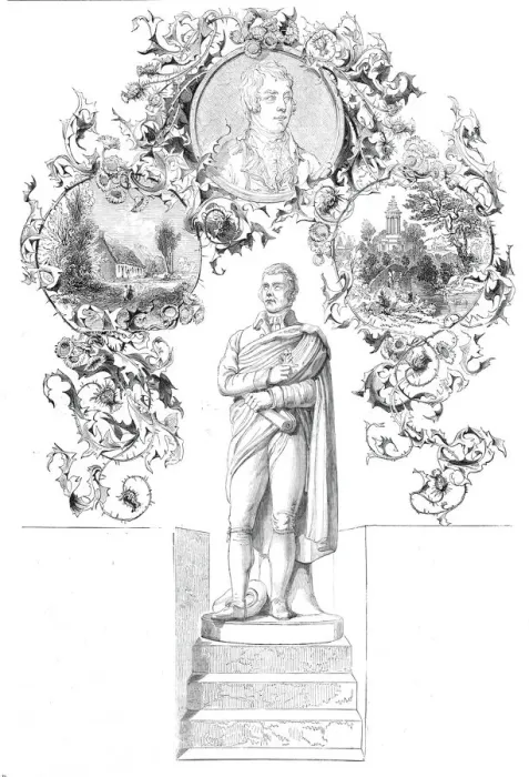 Framed Print : Statue of Burns, by Flaxman, 1844. Creator: Unknown Framed Print : Statue of Burns, by Flaxman, 1844. Creator: Unknown