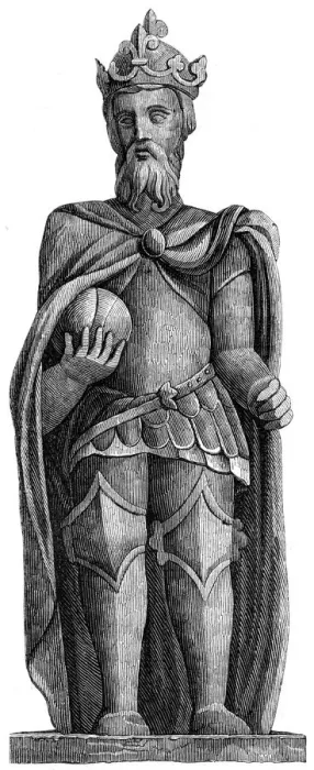 Framed Print : Statue of Charlemagne (712-814), St Julien le Pauvre, Paris, 11th-12th century (1849) Framed Print : Statue of Charlemagne (712-814), St Julien le Pauvre, Paris, 11th-12th century (1849)