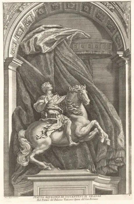 Framed Print : Statue of Constantine, 1704-1742. Creator: Francesco Faraone Aquila Framed Print : Statue of Constantine, 1704-1742. Creator: Francesco Faraone Aquila