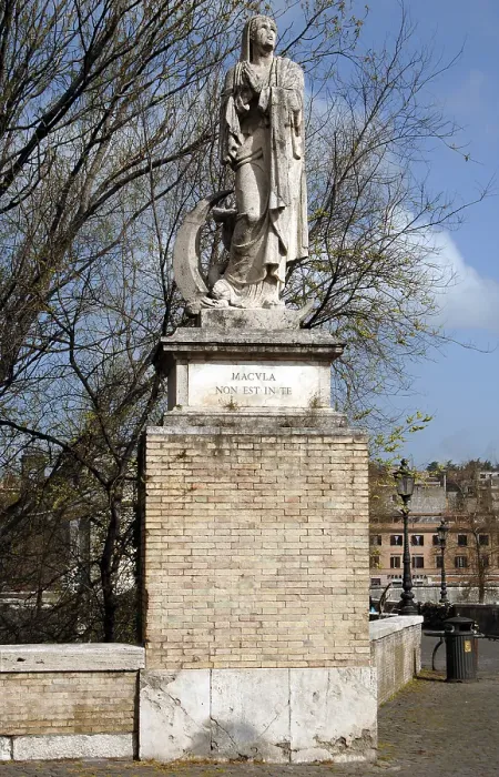Framed Print : Statue decorating the Milvian bridge over the Tiber river, Rome, Italy, 2009. Creator: LTL Framed Print : Statue decorating the Milvian bridge over the Tiber river, Rome, Italy, 2009. Creator: LTL