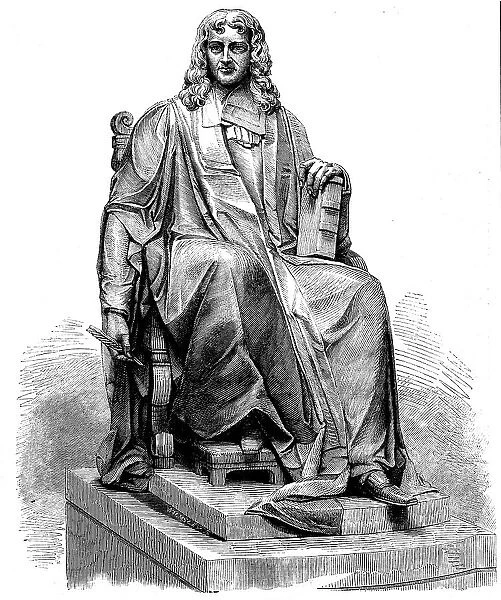 Statue of Dr. Isaac Barrow, inaugurated at Trinity College, Cambridge, on Tuesday last, 1858. Creator: Unknown