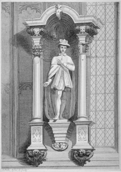 Framed Print : Statue of Edward VI, Guildhall Chapel, City of London, 1822. Artist: T Mills Framed Print : Statue of Edward VI, Guildhall Chapel, City of London, 1822. Artist: T Mills
