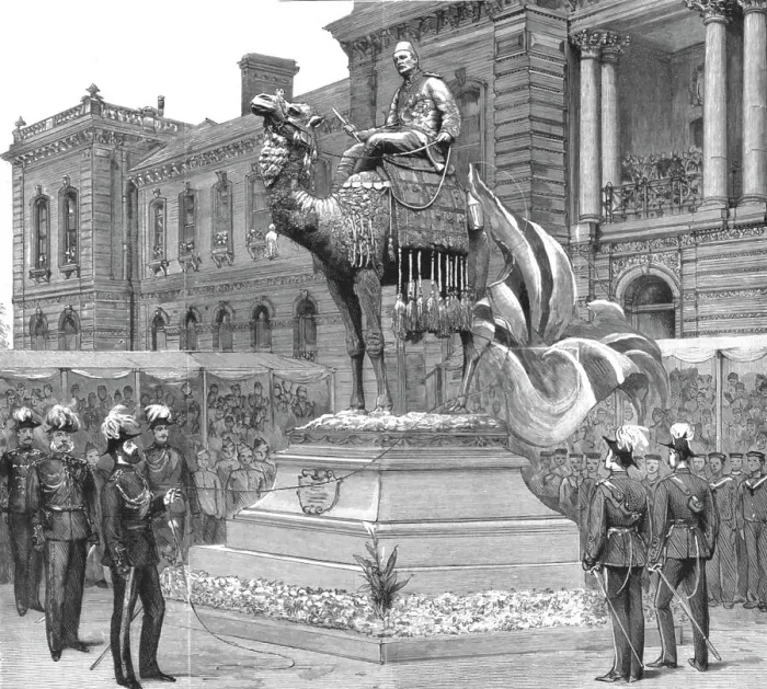Framed Print : The Statue of General Gordon at the Brompton Barracks, Chatham; The Prince of Wales Unveiling the Creator: Unknown Framed Print : The Statue of General Gordon at the Brompton Barracks, Chatham; The Prince of Wales Unveiling the Creator: Unknown