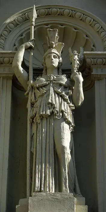 Framed Print : Statue of goddess Athena (Roman Minerva), Palace of Antonio de Mendoza, Guadalajara, Spain, (2001). Creator: LTL Framed Print : Statue of goddess Athena (Roman Minerva), Palace of Antonio de Mendoza, Guadalajara, Spain, (2001). Creator: LTL