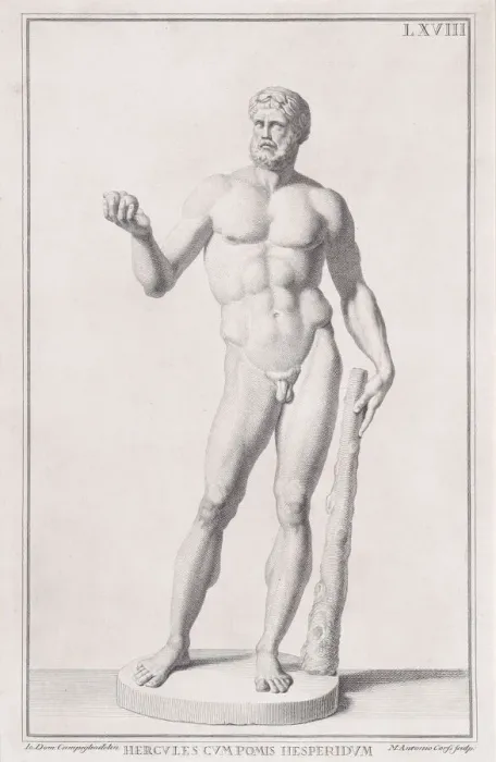 Framed Print : Statue of Hercules, 1734. Creator: Marc Antonio Corsi Framed Print : Statue of Hercules, 1734. Creator: Marc Antonio Corsi