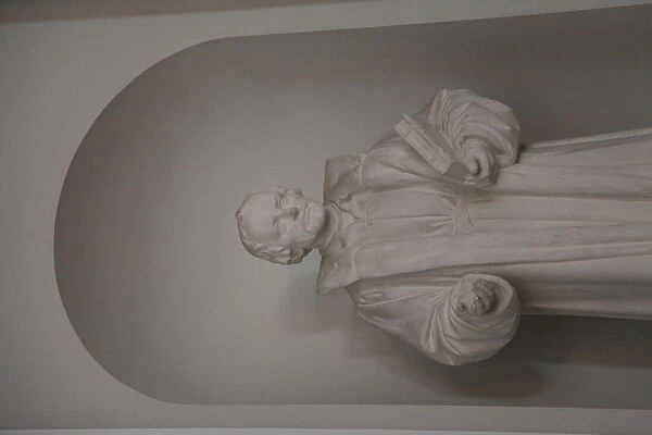 Statue of Philipp Melanchthon, Lutheran Cathedral, Helsinki, Finland, 2011. Artist: Sheldon Marshall